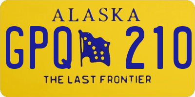 AK license plate GPQ210
