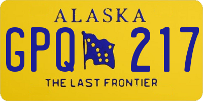AK license plate GPQ217