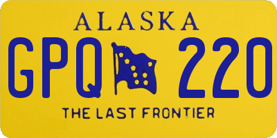 AK license plate GPQ220