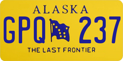 AK license plate GPQ237