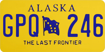 AK license plate GPQ246