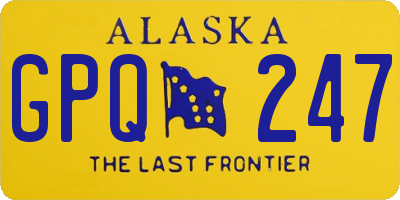 AK license plate GPQ247