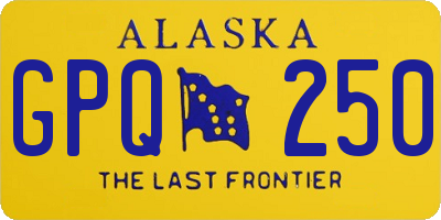 AK license plate GPQ250