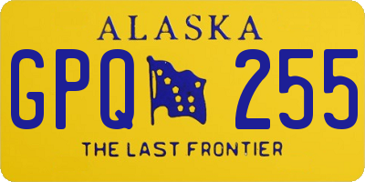 AK license plate GPQ255