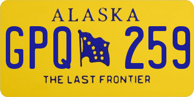 AK license plate GPQ259