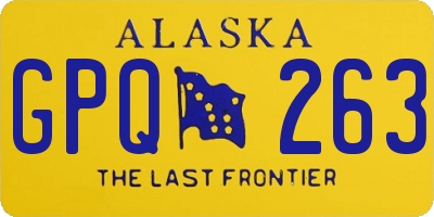 AK license plate GPQ263