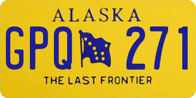 AK license plate GPQ271
