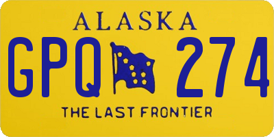 AK license plate GPQ274