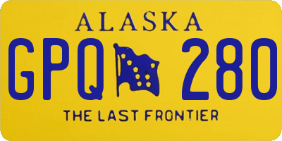 AK license plate GPQ280
