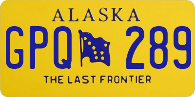 AK license plate GPQ289