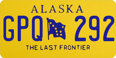 AK license plate GPQ292