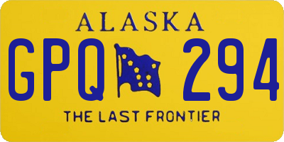 AK license plate GPQ294