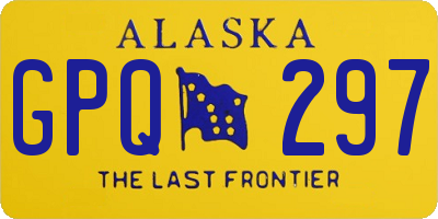 AK license plate GPQ297