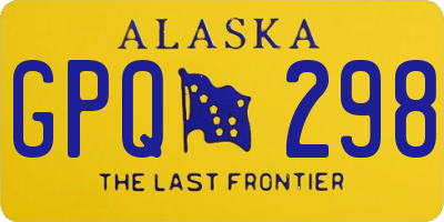 AK license plate GPQ298