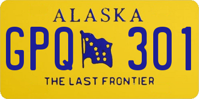 AK license plate GPQ301
