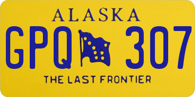 AK license plate GPQ307