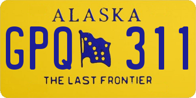 AK license plate GPQ311