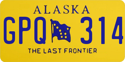 AK license plate GPQ314