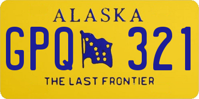 AK license plate GPQ321