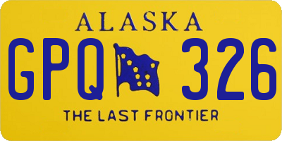 AK license plate GPQ326