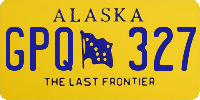AK license plate GPQ327