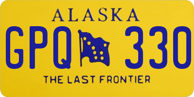AK license plate GPQ330