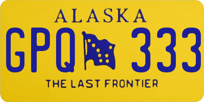 AK license plate GPQ333