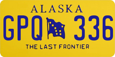 AK license plate GPQ336