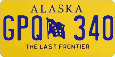 AK license plate GPQ340