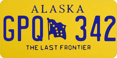 AK license plate GPQ342