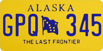 AK license plate GPQ345