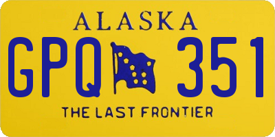AK license plate GPQ351
