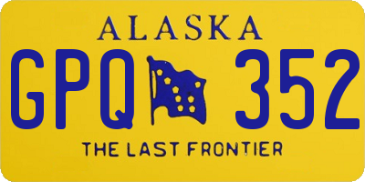 AK license plate GPQ352