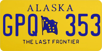 AK license plate GPQ353