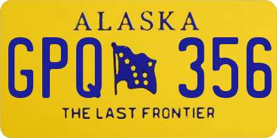 AK license plate GPQ356