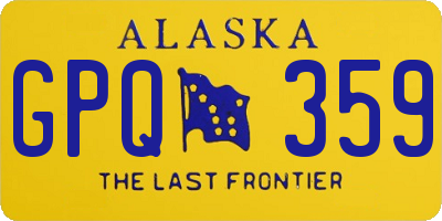 AK license plate GPQ359