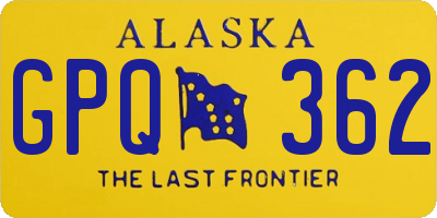 AK license plate GPQ362