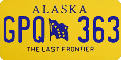 AK license plate GPQ363