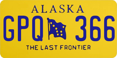 AK license plate GPQ366