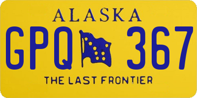 AK license plate GPQ367