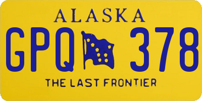 AK license plate GPQ378