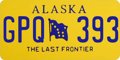 AK license plate GPQ393
