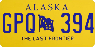 AK license plate GPQ394