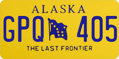 AK license plate GPQ405
