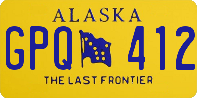 AK license plate GPQ412