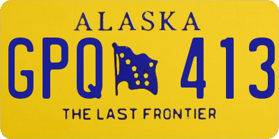 AK license plate GPQ413