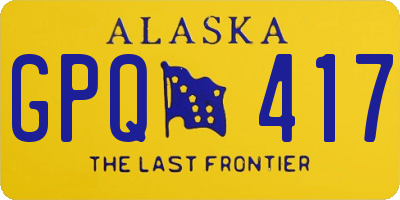 AK license plate GPQ417
