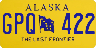AK license plate GPQ422