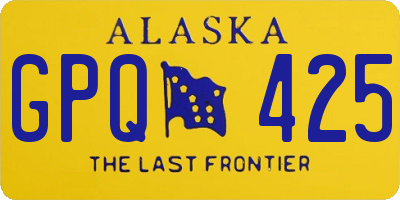AK license plate GPQ425