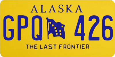 AK license plate GPQ426